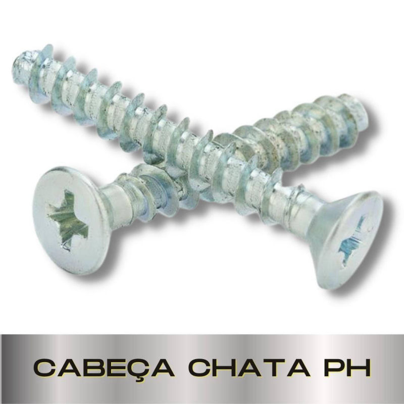 Parafusopar | Parafuso para Plástico | Cabeça Chata PH