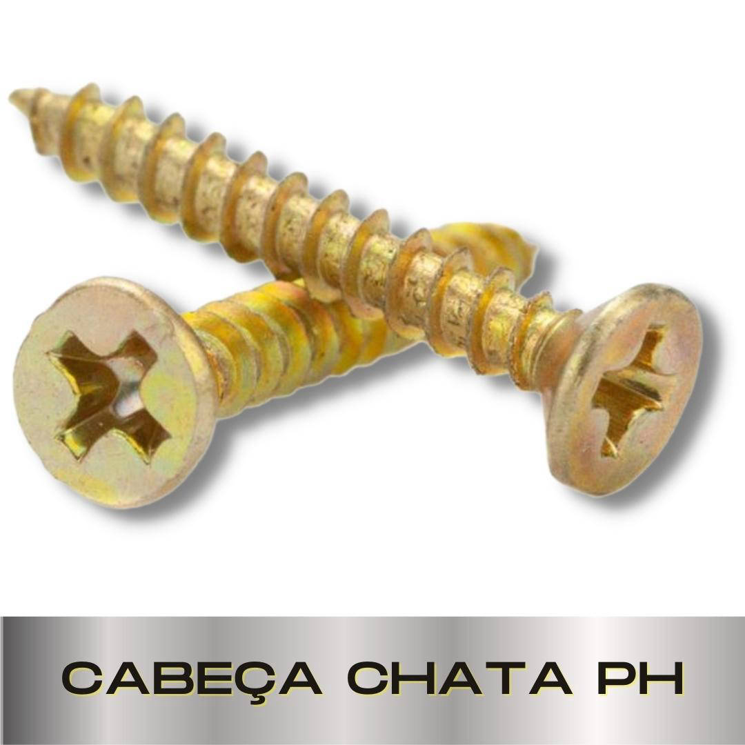 Parafusopar | Parafusos Chipboard | Cabeça Chata PH