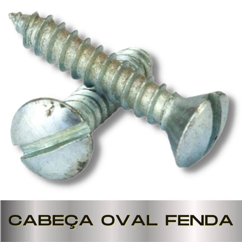Parafusopar | Parafusos Auto Atarraxante | Cabeça Oval Fenda