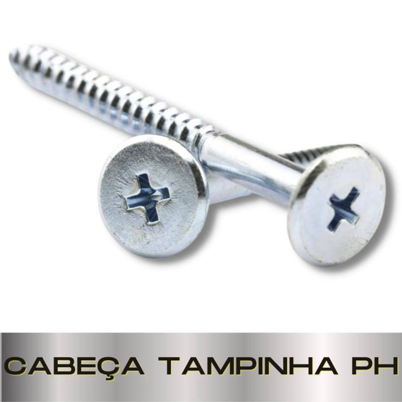 Parafusopar | Parafuso para Madeira | Cabeça Tampinha PH