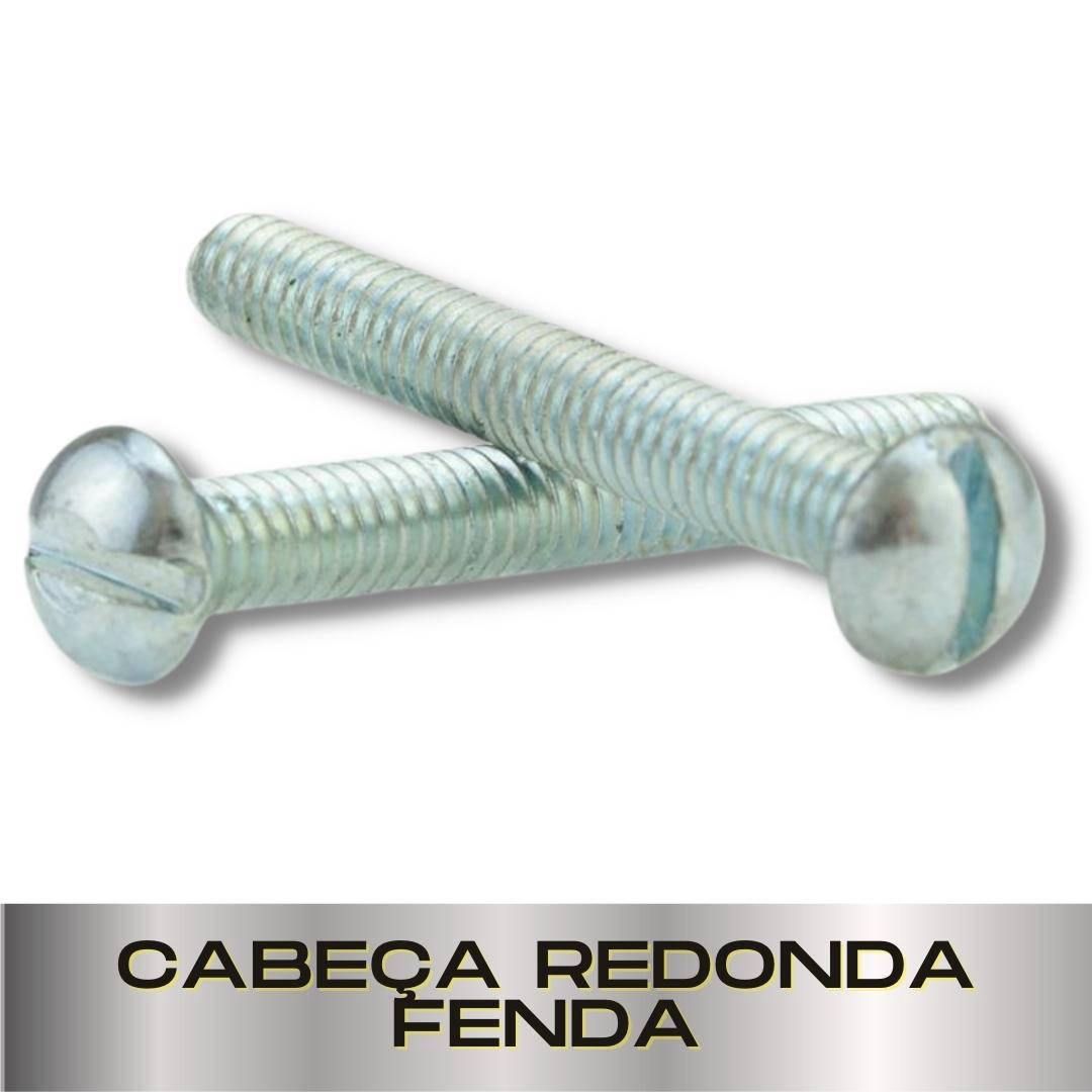 Parafusopar | Parafuso Fendado Rosca Máquna | Cabeça Redonda Fenda