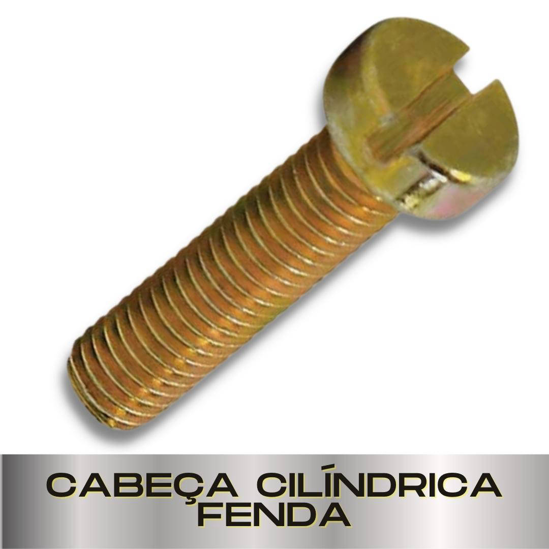 Parafusopar | Parafuso Fendado Rosca Máquna | Cabeça Cilíndrica Fenda