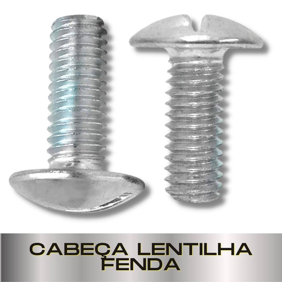 Parafusopar | Parafuso Fendado Rosca Máquna | Cabeça Lentilha Fenda
